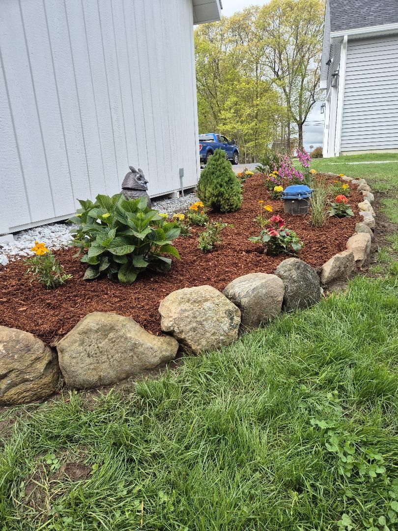 Mulch garden landscaping